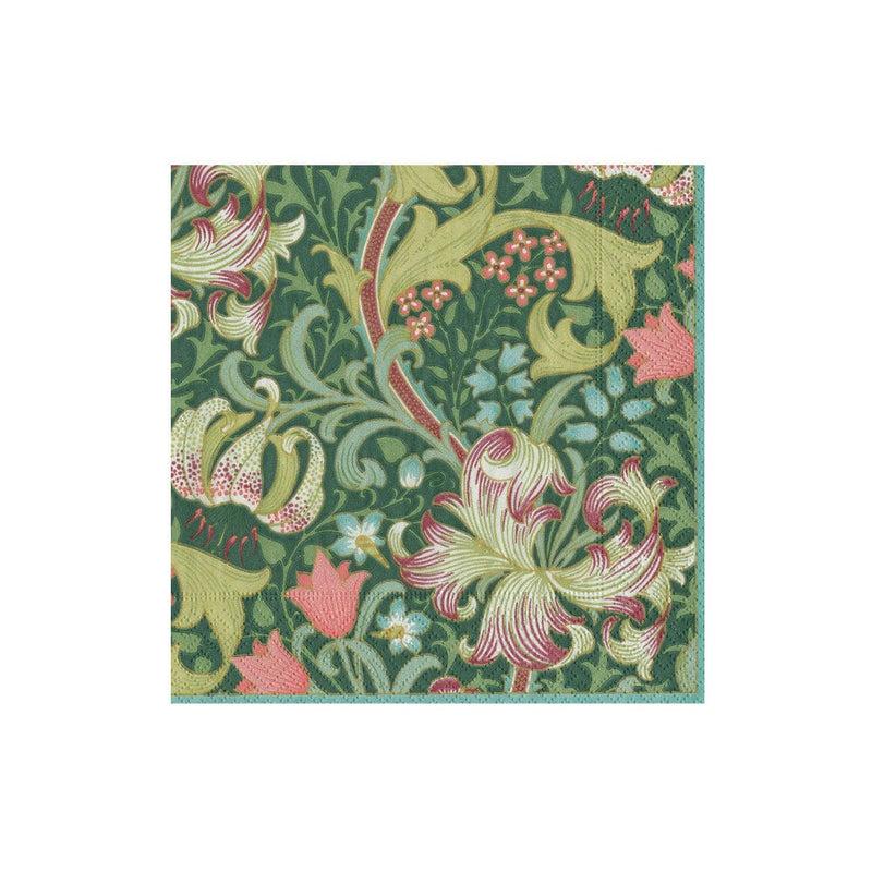 caspari Greenen Lily Forest Boxed Cocktail Napkins - 40 Per Box