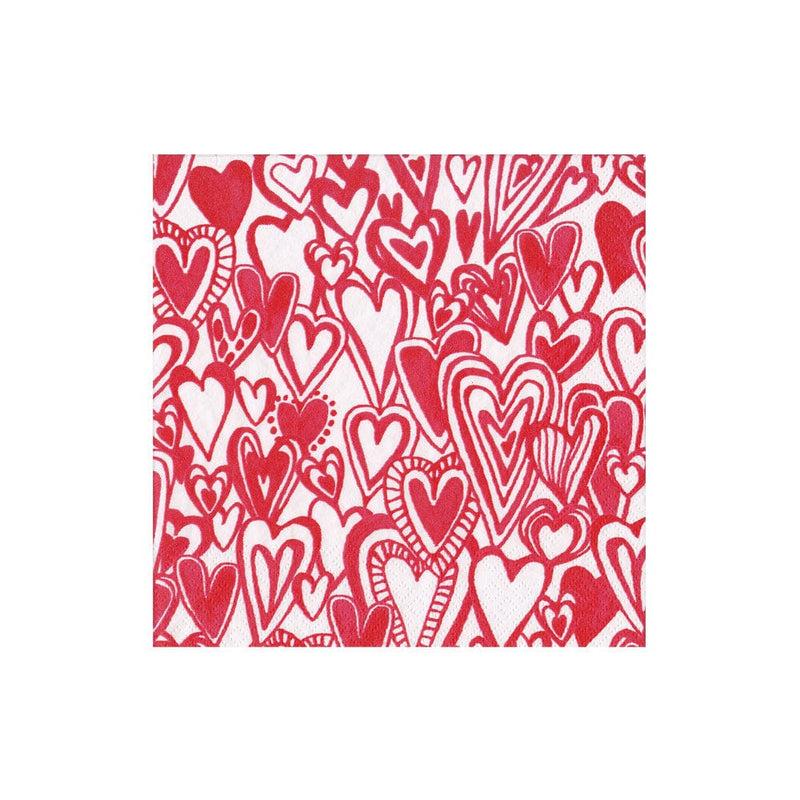 caspari Groovy Love Boxed Cocktail Napkins - 40 Per Box