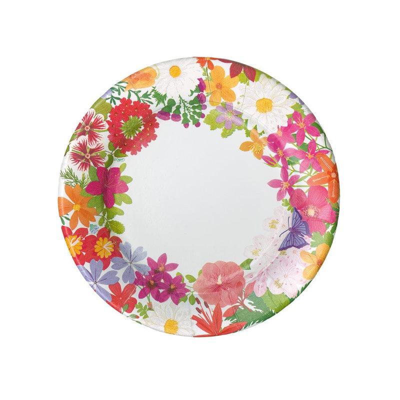 Caspari Halsted Floral Paper Salad & Dessert Plates - 8 Per Package