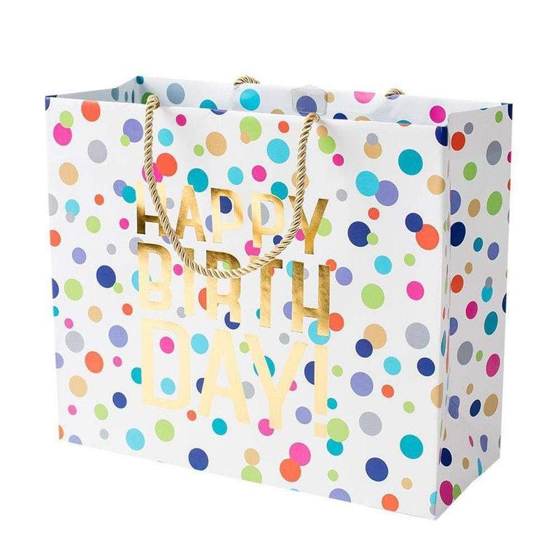 caspari Happy Birthday Confetti Large Gift Bag - 1 Each