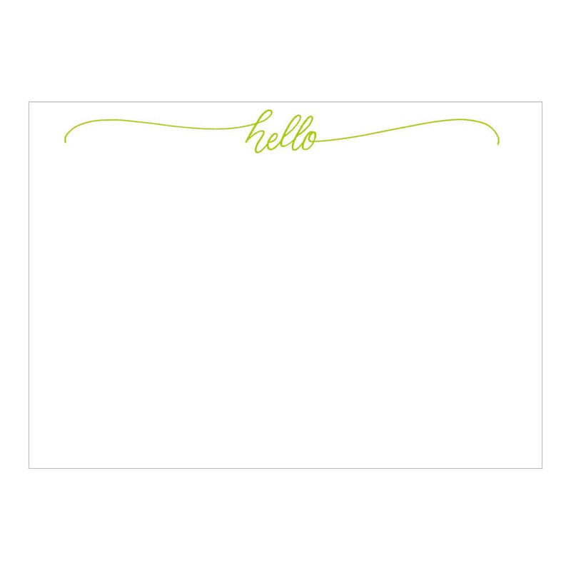 caspari Hello Script Correspondence Cards - 12 Per Package