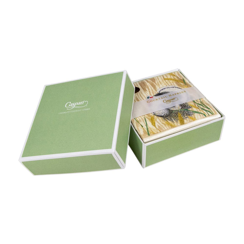 Caspari Homestead Turkey Taupe Boxed Cocktail Napkins - 40 Per Box