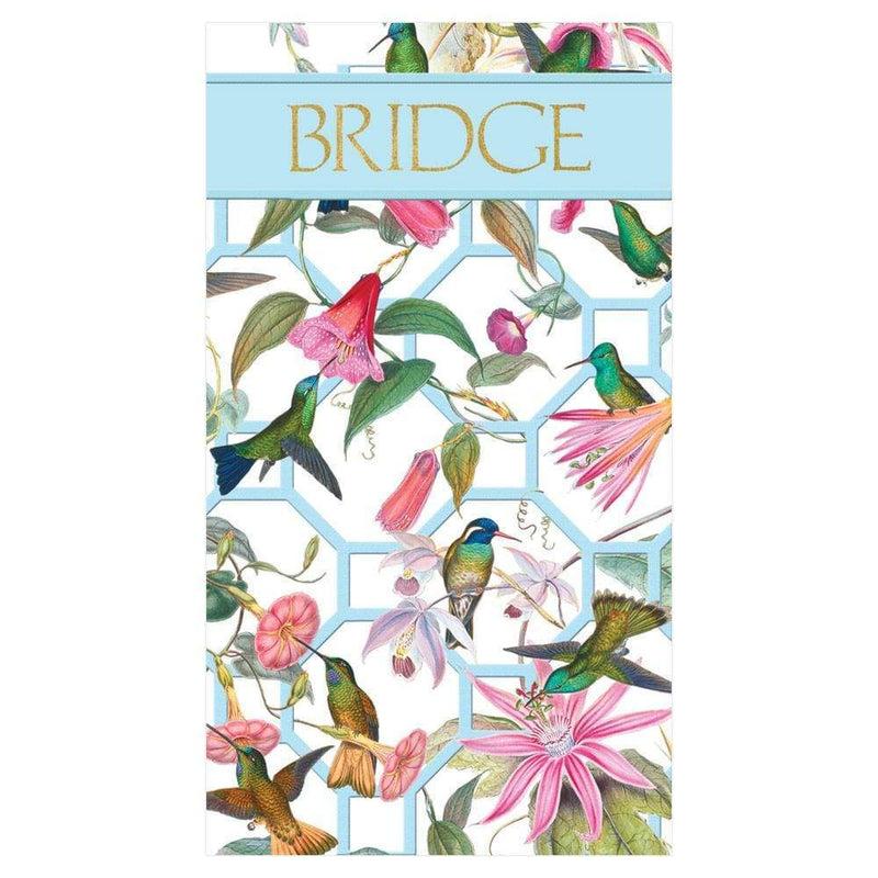 Caspari Hummingbird Trellis Bridge Score Pad - 1 Each