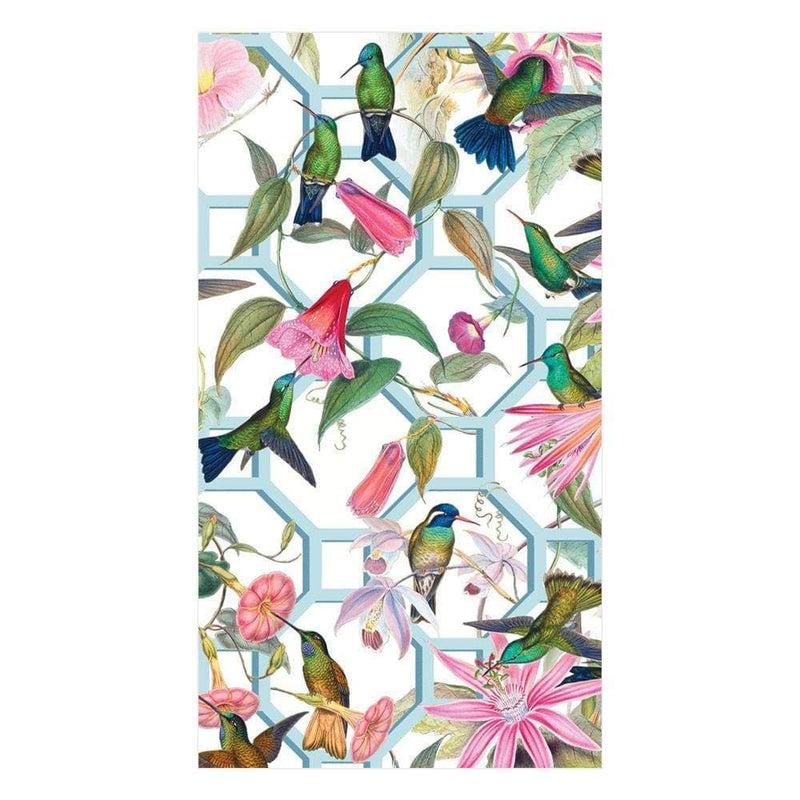 caspari Hummingbird Trellis Paper Guest Towel Napkins - 15 Per Package
