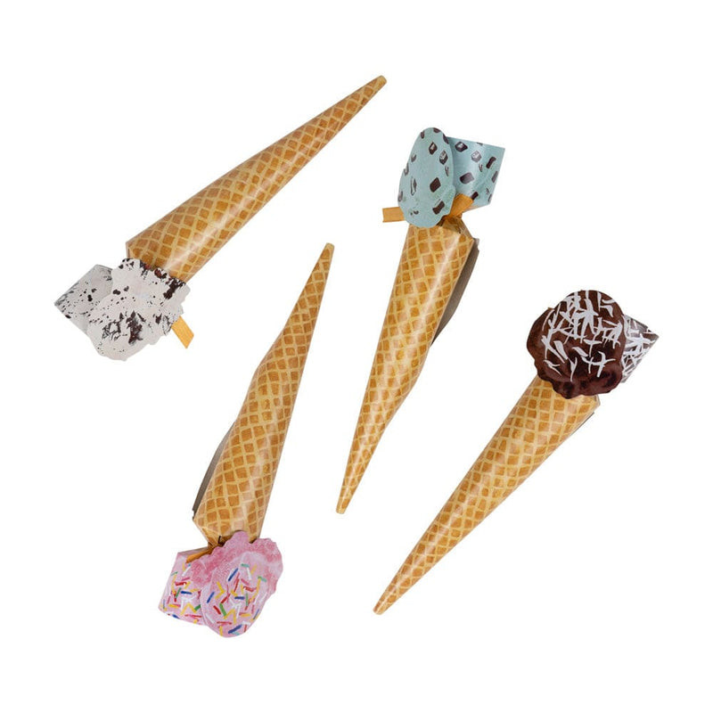 Caspari Ice Cream Cones Celebration Crackers - 8 Christmas Crackers Per Box