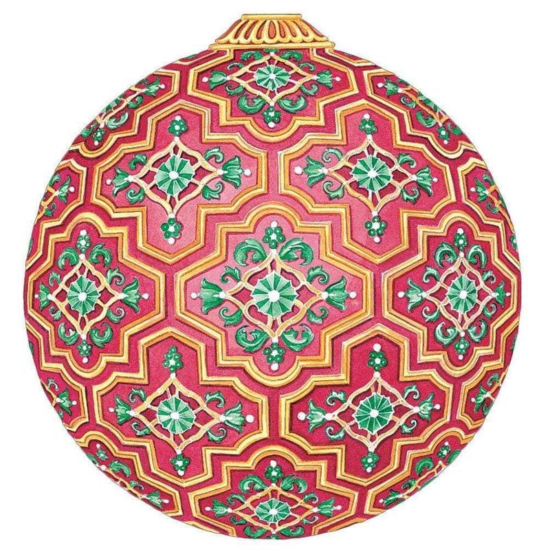 caspari Imperial Ornament Die-Cut Placemat - 4 Per Package in Red