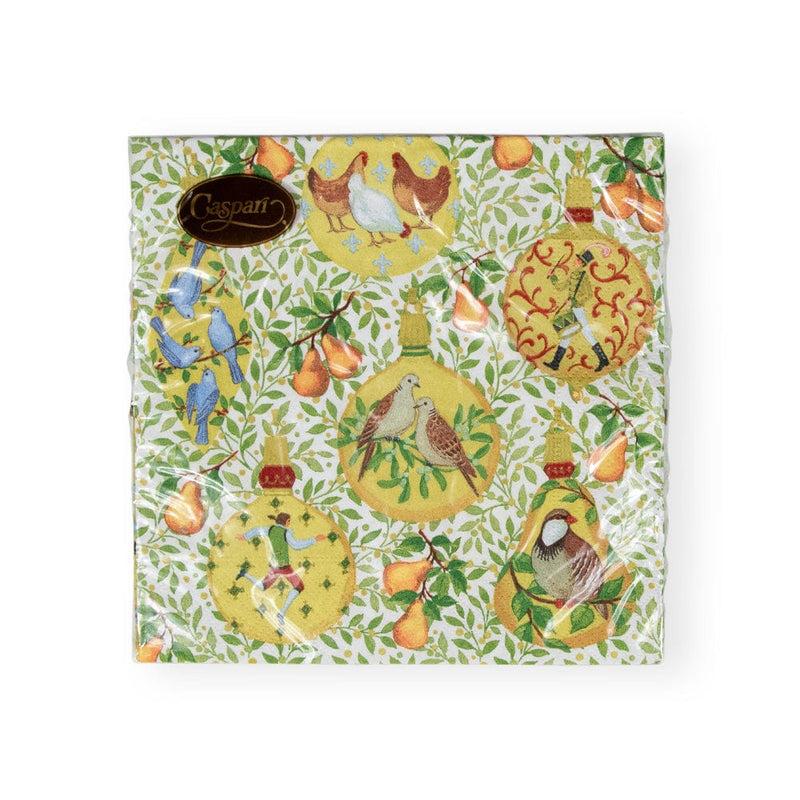 Caspari In A Pear Tree Luncheon Napkins - 20 Per Package