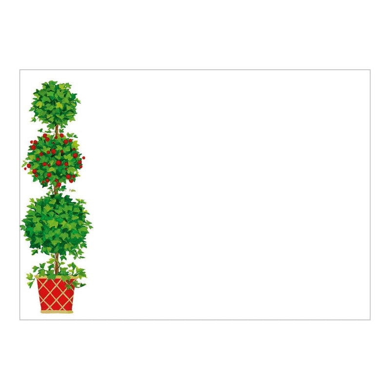 Caspari Ivy Topiary Correspondence Cards - 12 Per Package