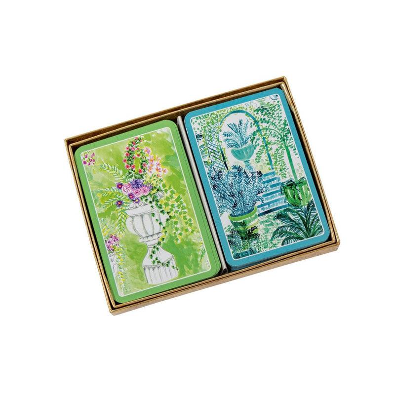 caspari Jardin De Luxembourg Playing Cards - 2 Decks Included
