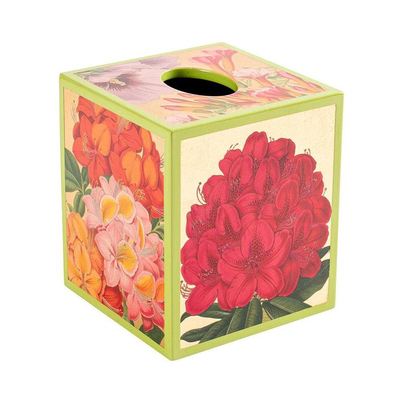 Caspari Jefferson's Garden Study Lacquer Tissue Box Cover In Gold - 1 Each