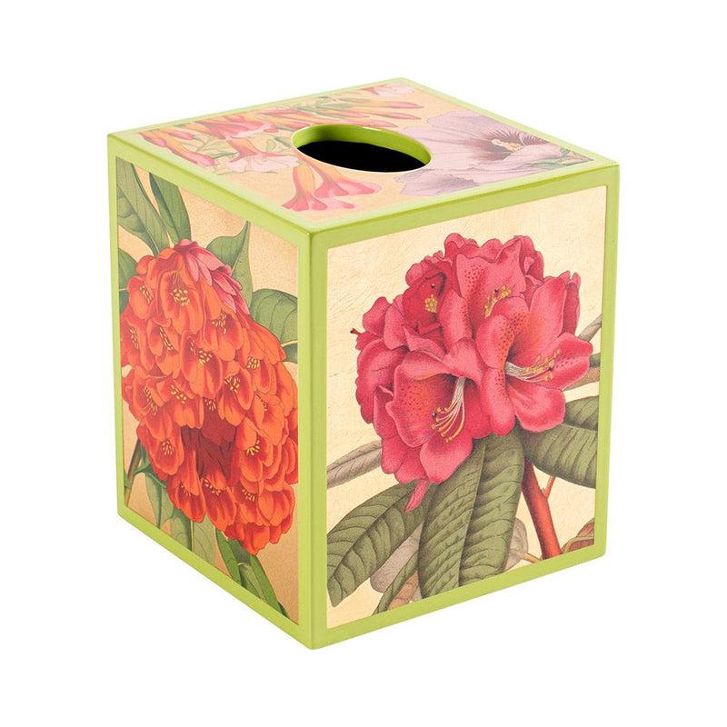 Caspari Jefferson's Garden Study Lacquer Tissue Box Cover In Gold - 1 Each