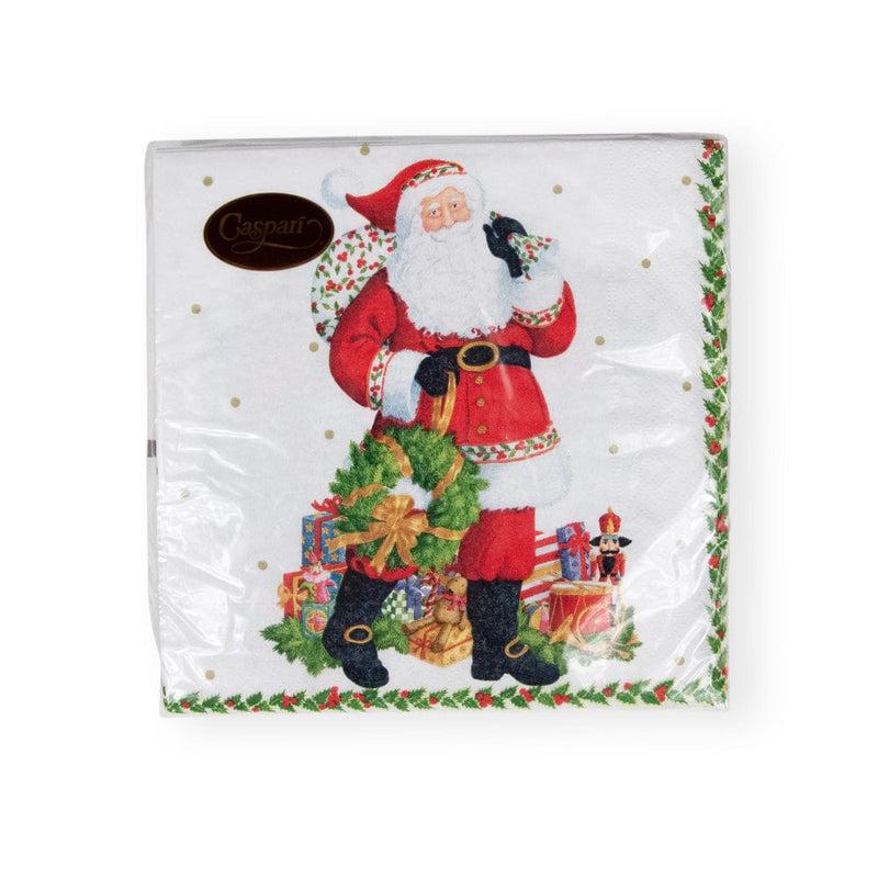 Caspari Jolly St. Nick Paper Luncheon Napkins - 20 Per Package