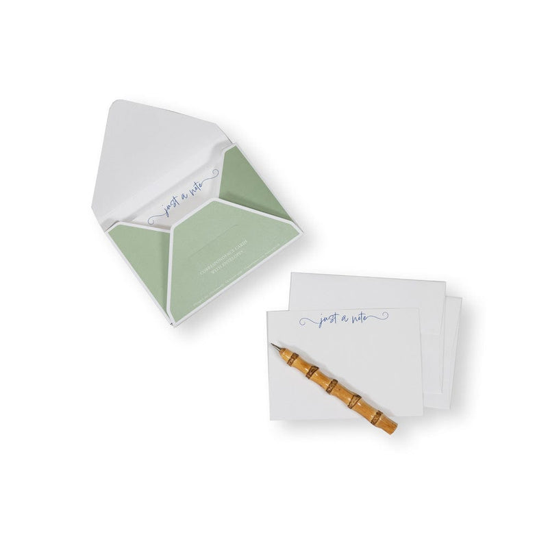 Caspari Just A Note Correspondence Cards - 12 Per Package