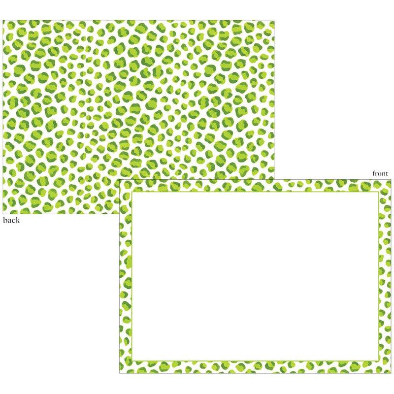 Caspari Just Spots Green Correspondence Cards - 12 Card & Envelopes