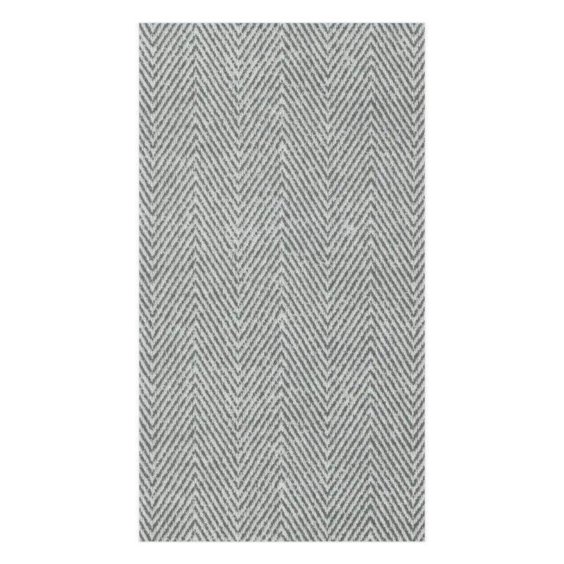 caspari Jute Paper Linen Guest Towel Napkins in Charcoal - 12 Per Package