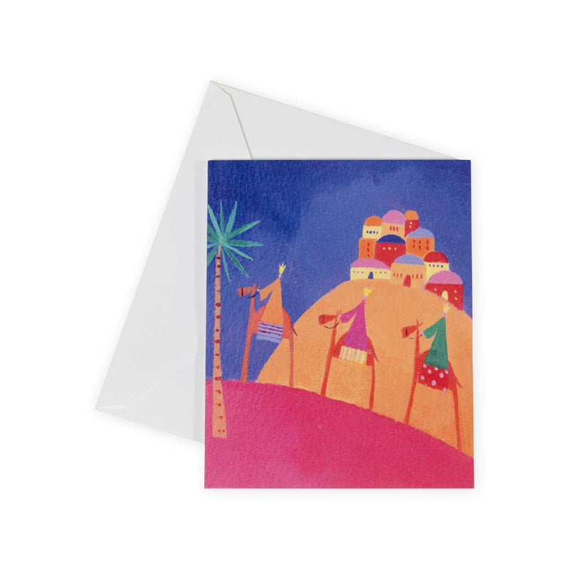 caspari Kings On Camels Boxed Christmas Cards - 15 Cards & 15 Envelopes