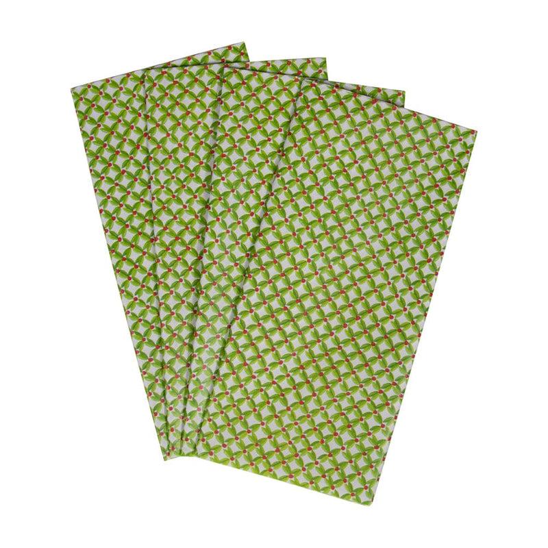 Caspari Leaf And Berry Ditz Tissue Paper - 4 Sheets Included