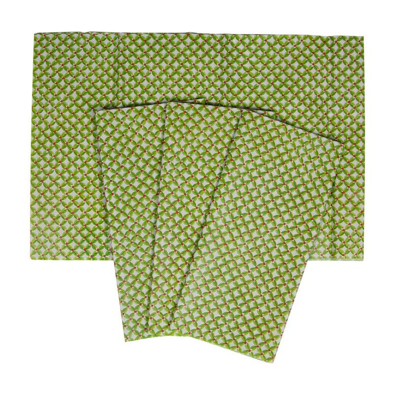 Caspari Leaf And Berry Ditz Tissue Paper - 4 Sheets Included