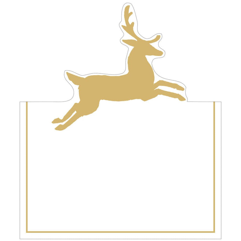 caspari Leaping Deer Foil Place Cards - 8 Per Package