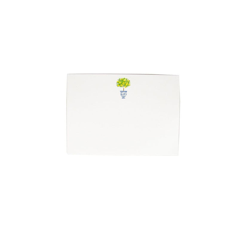 Caspari Lemon Topiary Correspondence Cards - 12 Card & Envelopes