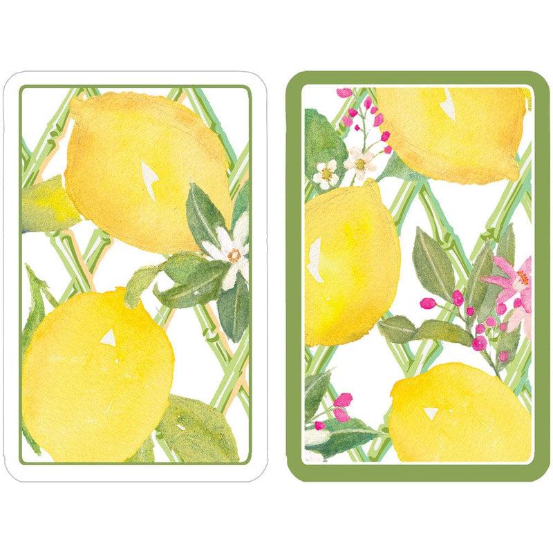 caspari Limoncello Jumbo Playing Cards - 2 Decks Included