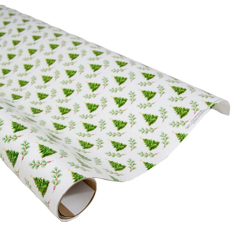 caspari Little Christmas Trees Gift Wrap - One 30" X 8' Roll