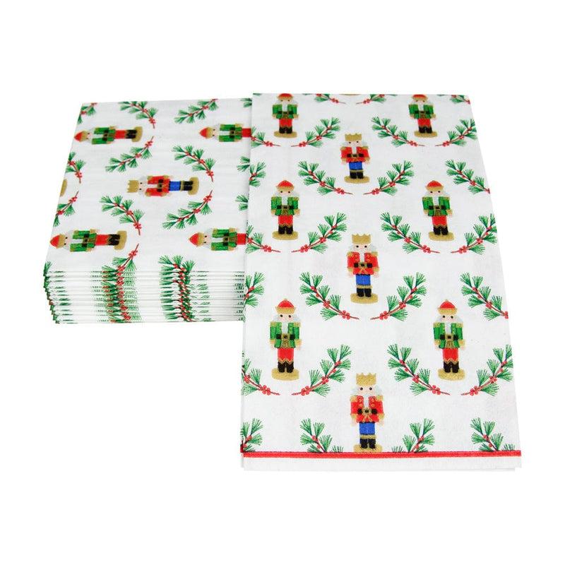 Caspari Little Nutcracker Guest Towel Napkins - 15 Per Package