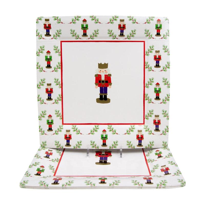 Caspari Little Nutcracker Sq Dinner Plates - 8 Per Package