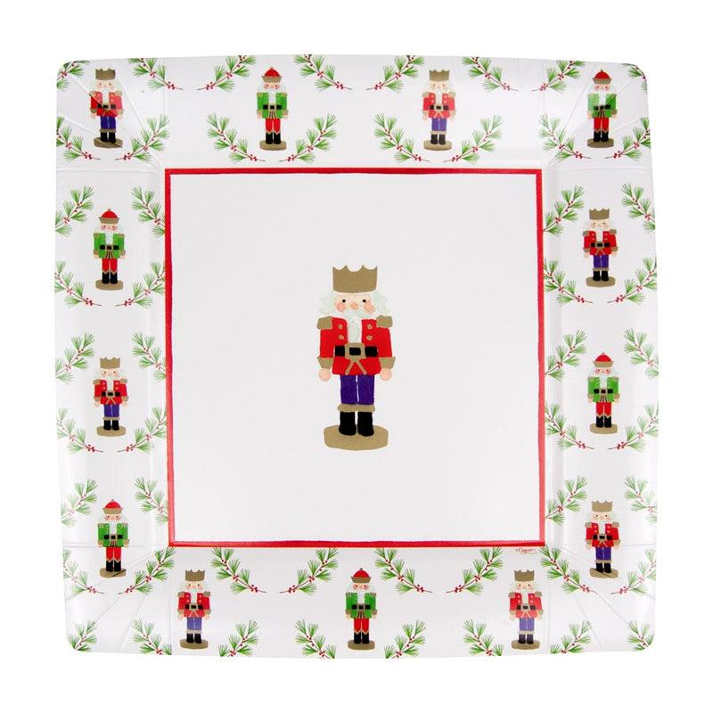 caspari Little Nutcracker Sq Dinner Plates - 8 Per Package