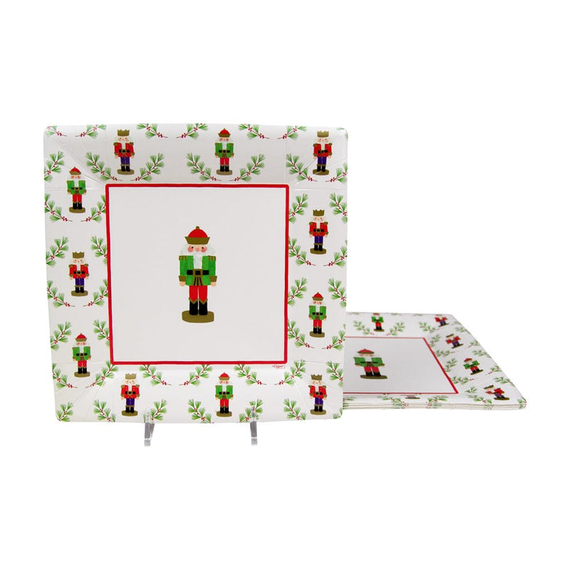 Caspari Little Nutcracker Sq Salad & Dessert Plates - 8 Per Package