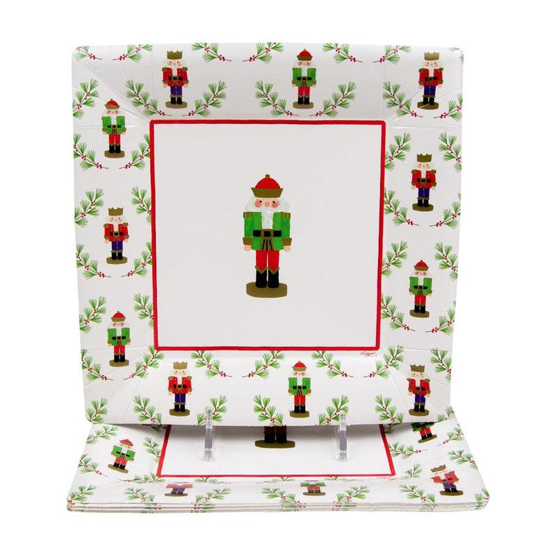 Caspari Little Nutcracker Sq Salad & Dessert Plates - 8 Per Package
