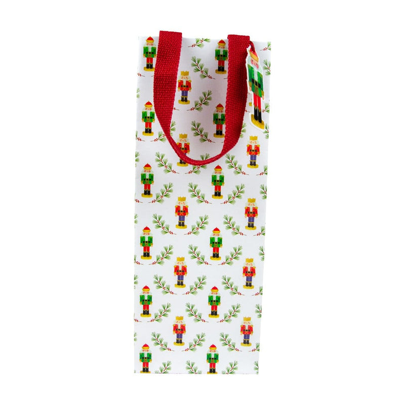 Caspari Little Nutcracker Wine & Bottle Gift Bags - 1 Each