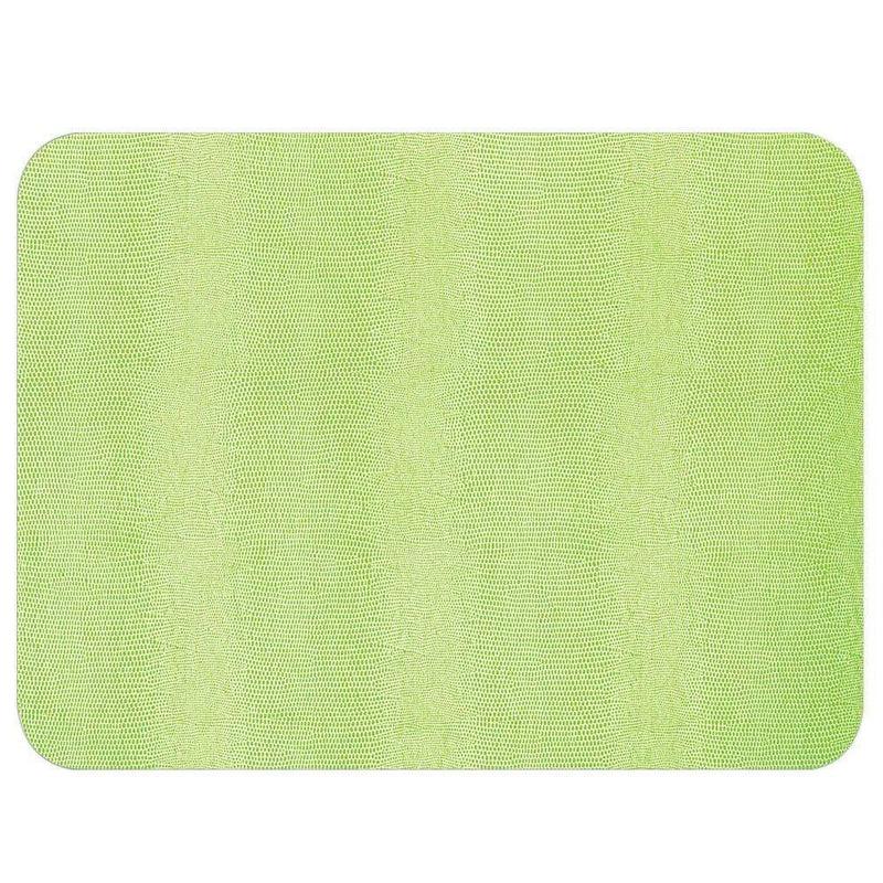 caspari Lizard Felt-Backed Placemat in Green - 1 Each