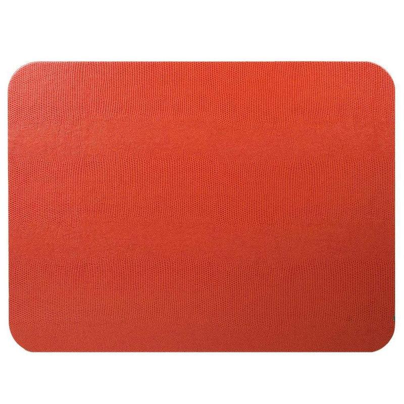 caspari Lizard Felt-Backed Placemat in Orange - 1 Each
