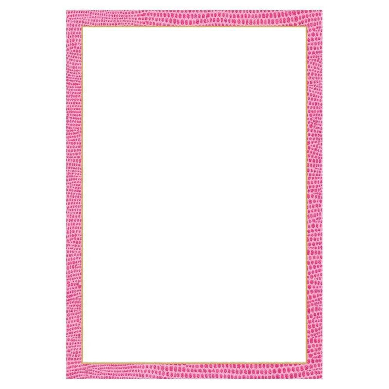 Caspari Lizard Invitations In Fuchsia - 8 Blank Invitations & 8 Envelopes