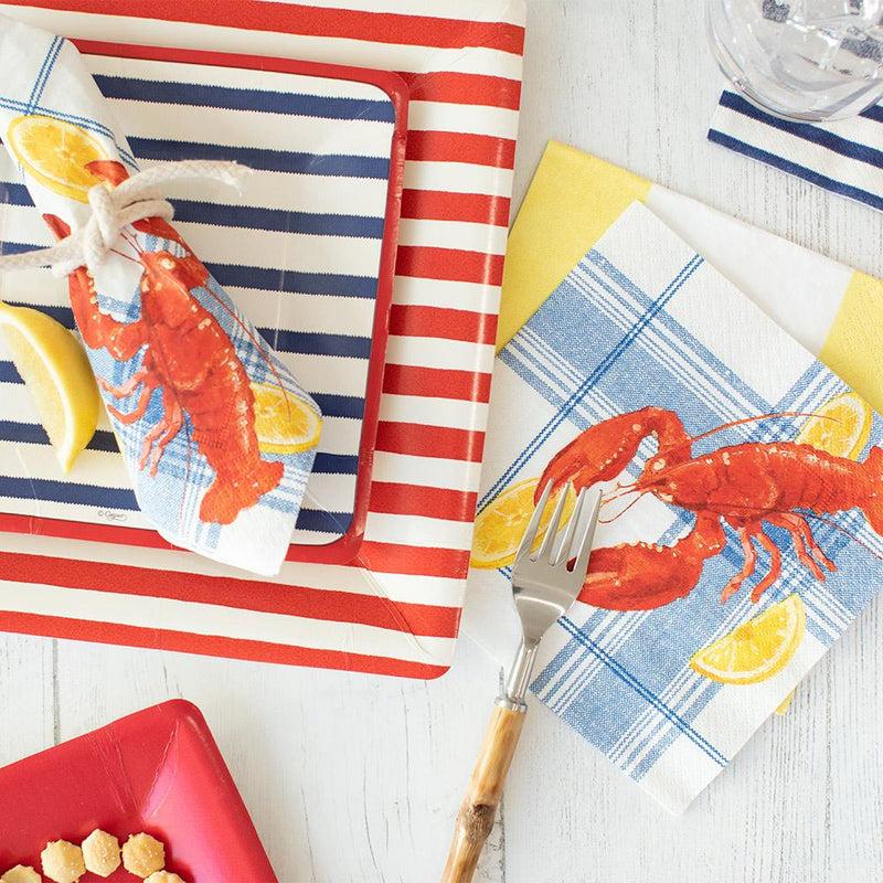 Caspari Lobster Bake Paper Luncheon Napkins - 20 Per Package