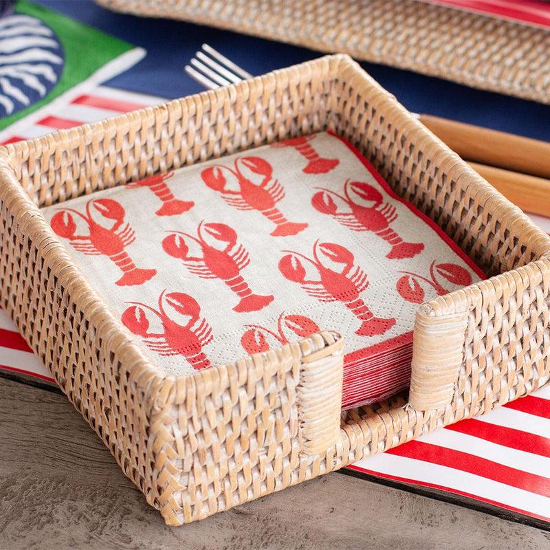 Caspari Lobsters Paper Cocktail Napkins - 20 Per Package