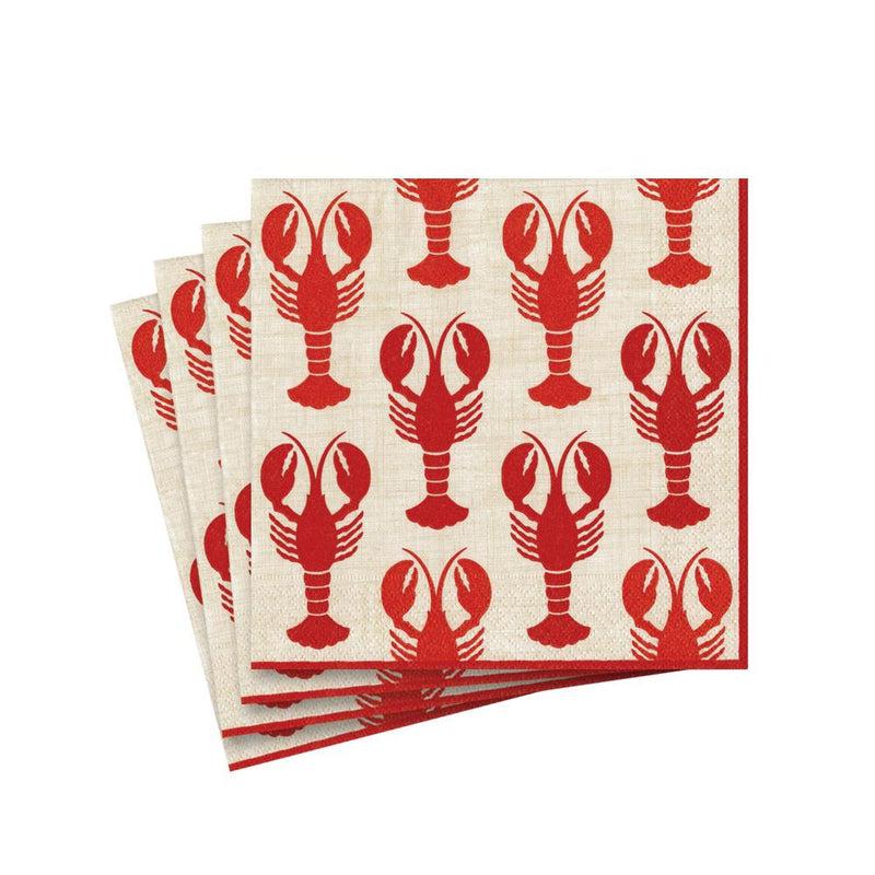 caspari Lobsters Paper Cocktail Napkins - 20 Per Package