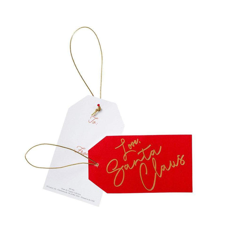 Caspari Love Santa Claus Classic Gift Tags - 4 Per Package