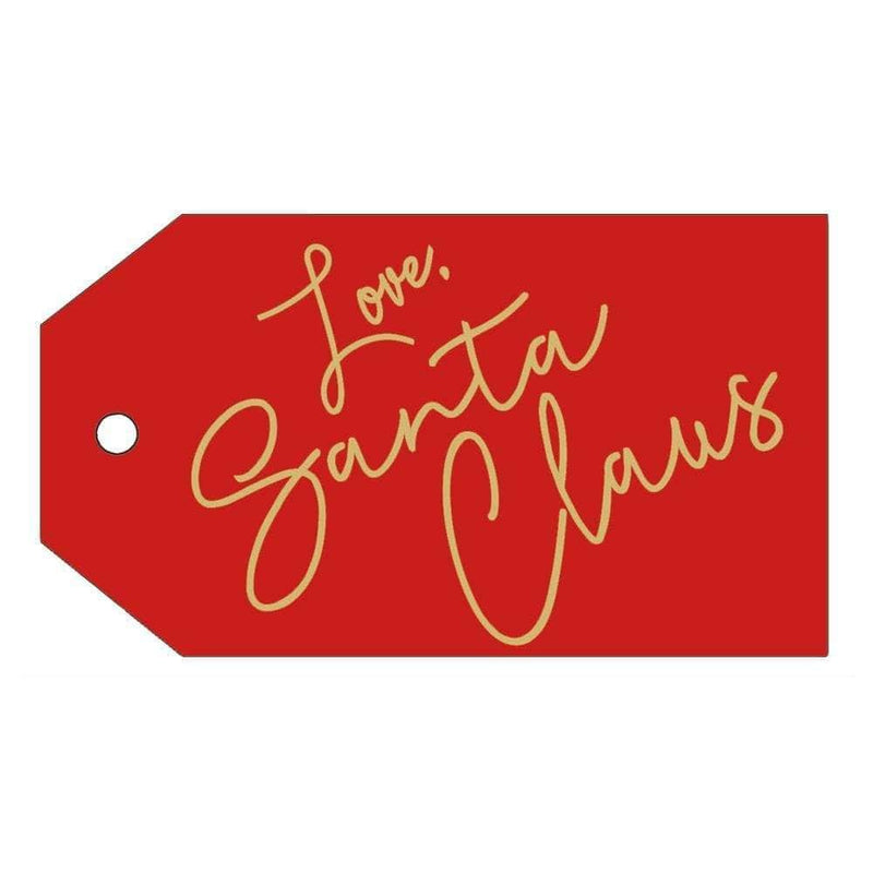 Caspari Love Santa Claus Classic Gift Tags - 4 Per Package