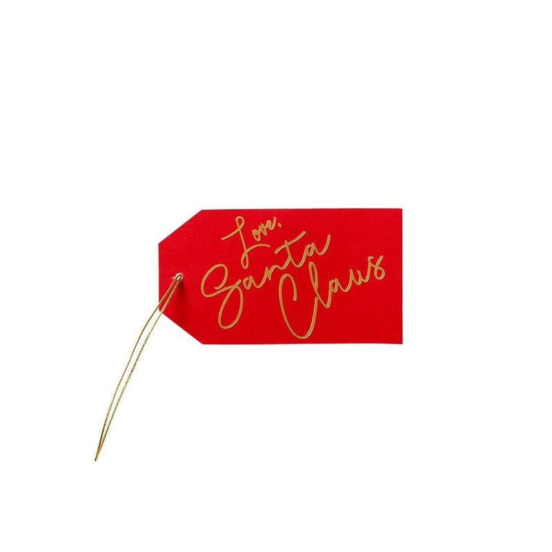 caspari Love Santa Claus Classic Gift Tags - 4 Per Package