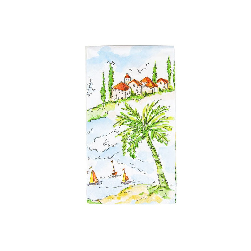 Caspari Mallorca Guest Towel Napkins - 15 Per Package