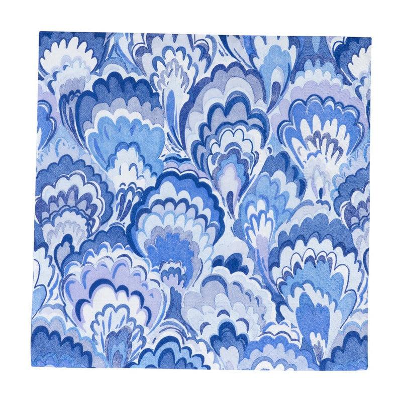 Caspari Marbled Ceramica Indigo Luncheon Napkins - 20 Per Package