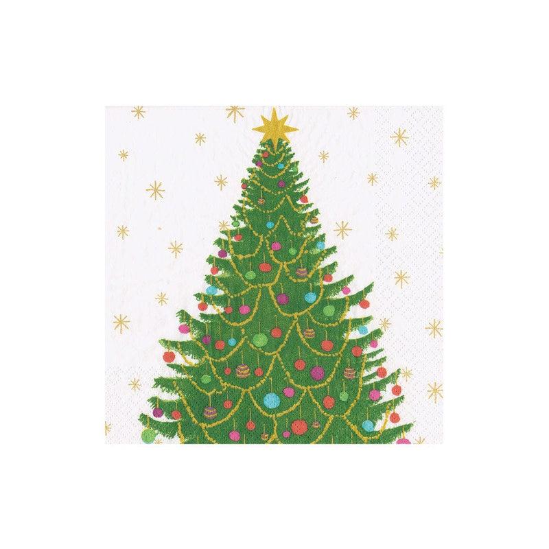 caspari Merry And Bright Boxed Cocktail Napkins - 40 Per Box