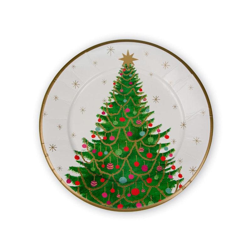 caspari Merry And Bright Dinner Plates - 8 Per Package