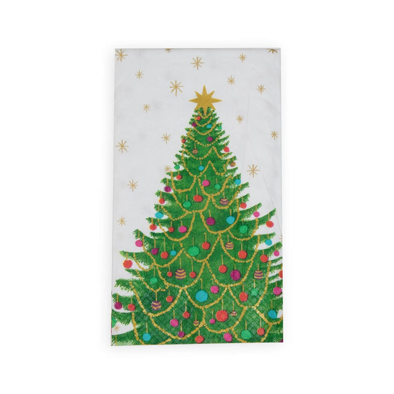 caspari Merry And Bright Guest Towel Napkins - 15 Per Package