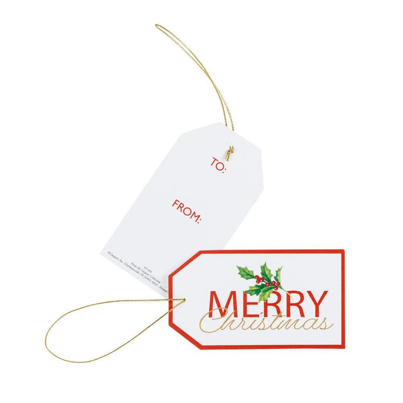 Caspari Merry Christmas Classic Gift Tags - 4 Per Package