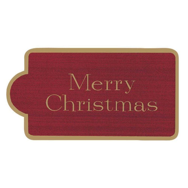 Caspari Merry Christmas Hanging Gift Tags - 4 Tags With Gold Cord