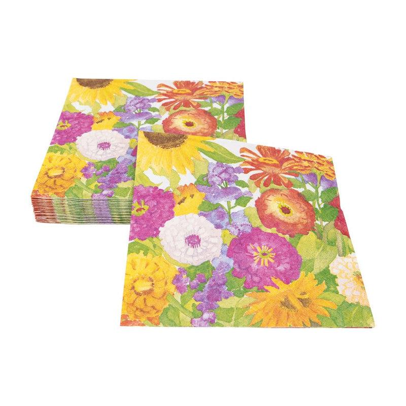 Caspari Midsummer Blooms Luncheon Napkins - 20 Per Package