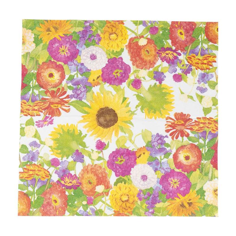 Caspari Midsummer Blooms Luncheon Napkins - 20 Per Package